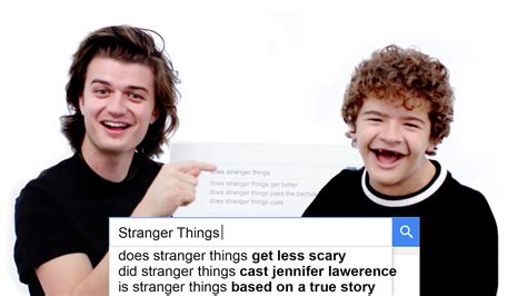 Stranger Things Cast Answer the Webs Most Searched。